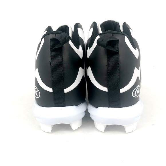 Rawlings Mens Rookie Mid Baseball Cleats Size 10D White Black NWOB main image 10